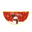 Bannière de drapeau extérieure demi-circulaire de Noël 90 x 45 cm Décor rouge avec bonhomme de neige Tissu résistant Décoration de Noël pour façade 1