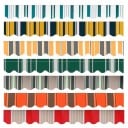 Bannière de remplacement pour magasin Bande textile imperméable Pare-soleil 282 x 23 cm Motif rayé Pour stands de marché et vitrines 1