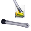 Bar krossare för cocktailtillverkning i rostfritt stål Tandad plasttopp för krossning av citrusfrukter och frukter i glaset Mått 20 x 3,3 cm 3