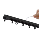 Bara de perdea autoadezivă puternică 50 cm Nano, bară glisantă silențioasă, montaj superior și lateral din plastic, fără găurire, decorare pentru fereastră 2