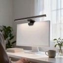 Bara LED de iluminare pentru monitor 42 cm 5 temperaturi de culoare 3 niveluri de intensitate Memento de ședere Aluminiu Alimentare USB Negru 4