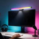 Bara LED de iluminare pentru monitor 44 cm RGB iluminare WiFi Control prin aplicație Tuya Controler rotativ Alexa Google Home Dimming Negru 3