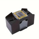 Barajador automático de cartas para 1 o 2 barajas, apto para póquer, canasta, rummy y otros juegos de cartas que funcionan con pilas. 7