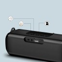 Bärbar Bluetooth-högtalare Rockmia EBS-045 10 W RGB-belysning Mikrofon TWS-funktion TF-kortplats Uppladdningsbart batteri 800 mAh 2