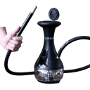 Bärbar elektrisk vattenpipa RYKOAL LED-display och temperaturreglering Batteridriven Höjd 320 mm Reseset för shisha och hookah 8