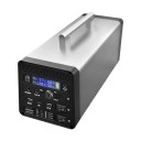 Bärbar solgenerator Solenergistation med LED-ljus Bärbar hemkraftverk 48000 mAh 200W LiFePO4 batteriladdstation 19,7 x 12,5 x 13,8 cm 1