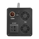 Bärbar solgenerator Solenergistation med LED-ljus Bärbar hemkraftverk 48000 mAh 200W LiFePO4 batteriladdstation 19,7 x 12,5 x 13,8 cm 3