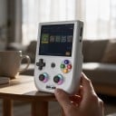 Bärbar spelkonsol med Android 13 och 4" pekskärm IPS-display med Unisoc T820-processor, 5500 mAh batteri och RGB-belysning av joysticks 7