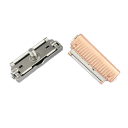Barberhoved 4,7 x 1,9 cm Gæng M5 0,4 cm Roller Dobbelt halvblad Universel erstatningshoved med læderetui 3