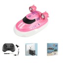 Barcă RC roz 4 x 6 x 9 cm Motor dublu 8 km/h Lumini LED 2,4 GHz 4 canale 30 m rază Baterie litiu 3,7 V 100 mAh Încărcare USB Jucărie acvatică 1