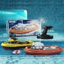 Barco RC 23,5 x 9,7 x 14,5 cm Barco elétrico 8 km/h Controlo remoto 50 m Bateria de lítio 3,7 V 600 mAh Carregamento USB Brinquedo à prova de água para rapazes 1