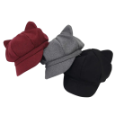 Baret feminino com orelhas de gato 56–58 cm Chapéu vintage em forma de octógono Acrílico Gorro de inverno estiloso Estilo de pintor 4