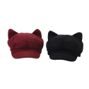 Baret feminino com orelhas de gato 56–58 cm Chapéu vintage em forma de octógono Acrílico Gorro de inverno estiloso Estilo de pintor 5