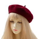 Baret pentru femei din imitație de cașmir Accesoriu elegant de iarnă Stil de modă Acoperiș de cap pentru vreme rece Pălărie de toamnă 7