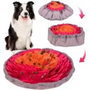 Barevná plstěná čichací podložka pro psy průměr 40 cm skládací interaktivní hračka pro pomalé krmení a trénink čichu 1