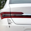 Barevná samolepka na auto laserové gesto modlitby s křížkem Nálepka na karoserii a sklo Vozidlová dekorace Více barevných variant 11x18 cm 5