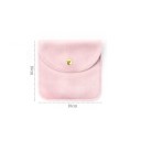 Barevné sametové pouzdro na šperky 10×10 cm se zapínáním na druk, měkké ochranné pouzdro na šperky a drobnosti 5