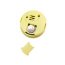 Barevný kulatý digitální teploměr a vlhkoměr průměr 45 mm LCD displej s baterií Kompaktní provedení do krabiček Přesnost Sledování vlhkosti 4