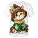 Barn T-shirt med katt B1439 3