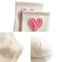 Barn tjejstrumpor 5 par Färgglada strumpor med hjärtmotiv Polyester elastan Elastiska bekväma strumpor för barn vardagligt bruk 3