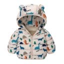 Barn vinterjacka med huva och öron Unisex varm jacka med dragkedja Mjuk värmande polyester 2