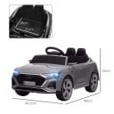 Barnens elektriska bil Audi Q8 e-tron Sportback med fjärrkontroll 98×49,5×43 cm 12V batteri 2 motorer för barnkörning 3