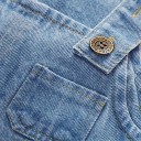 Barnens jeansoverall med hängslen och tröja Långa byxor Fickor Knappar på axlarna Bekväma barnkläder av bomull och polyester för spädbarn 4