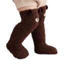 Barnens vinterstrumpor unisex 0–5 år Isolerade strumpor med päls Enfärgade strumpor med djurmotiv Bomull polyester Varma strumpor 4