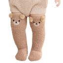 Barnens vinterstrumpor unisex 0–5 år Isolerade strumpor med päls Enfärgade strumpor med djurmotiv Bomull polyester Varma strumpor 5