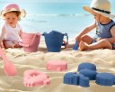 Barns 8-delars sandset med hink 175 × 123 × 260 mm formar och spade set för sandlåda strand och vatten 5