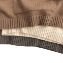 Barns stickade hoodie med fickor i bomull och polyester Enfärgad vintage tröja med långa ärmar för pojkar och flickor Olika färger 6