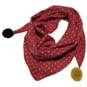 Barnscarf med pompoms J597 17