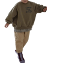 Barntröja Create Your Own Sunshine Unisex streetwear stil Bomull och polyester Rund hals Enfärgad tröja för pojkar och flickor 5