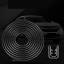 Barra de proteção para bordas das portas do carro contra danos Perfil em forma de U em PVC com reforço metálico Superfície estruturada 9