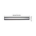 Barra magnética de aluminio para cuchillos 36,5 x 4,5 cm Soporte de pared para cuchillos y herramientas con imanes fuertes Plateada Para la cocina 8