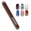 Barra magnética para unhas 11 x 1,28 cm Com três ímanes Cabo de madeira Íman para verniz em gel Efeito olho de gato Nail art Ferramenta 2