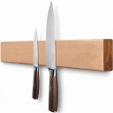 Barra magnetica per coltelli in legno di acacia 40,6 x 5,1 x 2,4 cm Supporto da parete per coltelli con forti magneti Marrone chiaro Per la cucina 3