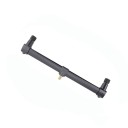 Barre en aluminium pour 2 cannes à pêche 30 cm support de cannes avec filetage central construction métallique solide noire pour support et piquet 1