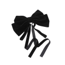 Barrette à cheveux double nœud en velours Accessoire capillaire élégant Mignonne petite boucle Ornement stylé pour les cheveux Épinglette à cheveux 3