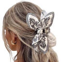 Barrette à cheveux pour femmes avec nœud imprimé Accessoire capillaire élégant Pour queue de cheval, chignon ou demi-queue de cheval Différentes couleurs 5