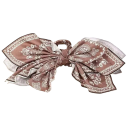 Barrette à cheveux pour femmes avec nœud imprimé Accessoire capillaire élégant Pour queue de cheval, chignon ou demi-queue de cheval 8