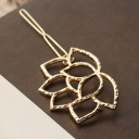 Barrette en or avec fleur 4