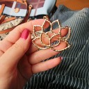 Barrette en or avec fleur 6