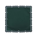 Bársonyos terítő Négyzet hímzett színes szegéllyel 35,5 x 35,5 cm 100% pamut Dekoratív textil terítő az asztalra 2