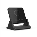 Base de carregamento sem fios rápida com suporte 10 x 12 cm 30 W para carregar o telefone na vertical e horizontal com LED preto para mesa 2