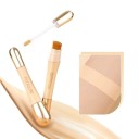 Base de maquillaje de alta cobertura resistente al agua Corrector mate de larga duración para imperfecciones de la piel Corrector de doble cara con dos tipos de pinceles 2