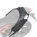 Base de montagem universal para bolsa de moto para o banco traseiro e suporte com correias de 100 cm e 85 cm preta 1