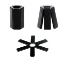 Base de plástico dobrável para panelas e frigideiras com alta isolação térmica, resistente, base para pratos e tigelas, utensílio de cozinha prático 2