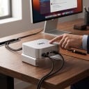 Βάση για Mac mini M4 και M4 Pro με αποδοχή θερμότητας αντιολισθητική βάση με αυξημένο υπόστρωμα και αεραγωγό ασημί για το γραφείο 6
