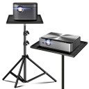 Base para proyector 25 x 18 cm Negra Superficie de apoyo universal para proyectores y monitores Compatible con trípodes de luz Plástico ligero 3